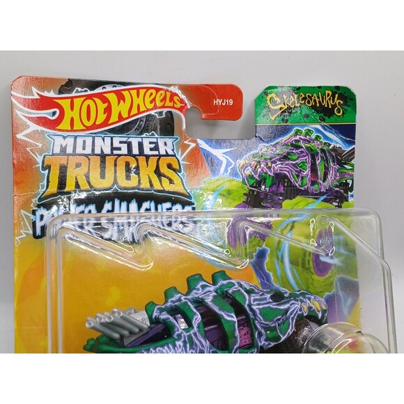 2023 HOT WHEELS MONSTER TRUCKS POWER SMASHERS SKELESAURUS & BONE SHAKER VARIANT - Picture 3 of 14